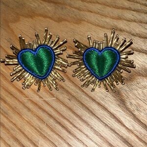 Olivia Dar Mini Sparkle Heart Earrings